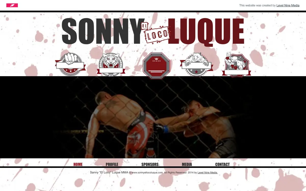 Homepage of the Sonny "El Loco" Luque website